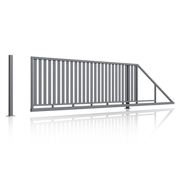 Moderne schuifpoort 'Sydney' in 4 / 5 en 6 meter doorgang!, Met poort, Nieuw, IJzer, Spijlenhekwerk