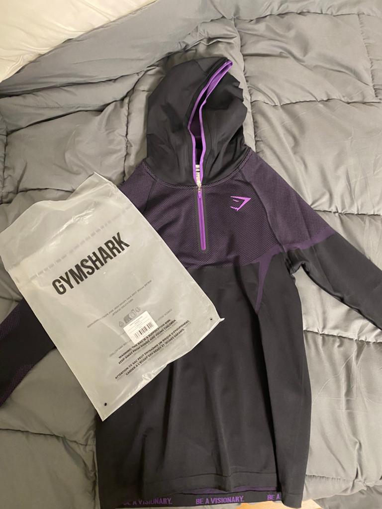 Gymshark onyx v5 hoodie paars L, Ophalen of Verzenden, Nieuw, Paars, Fitness