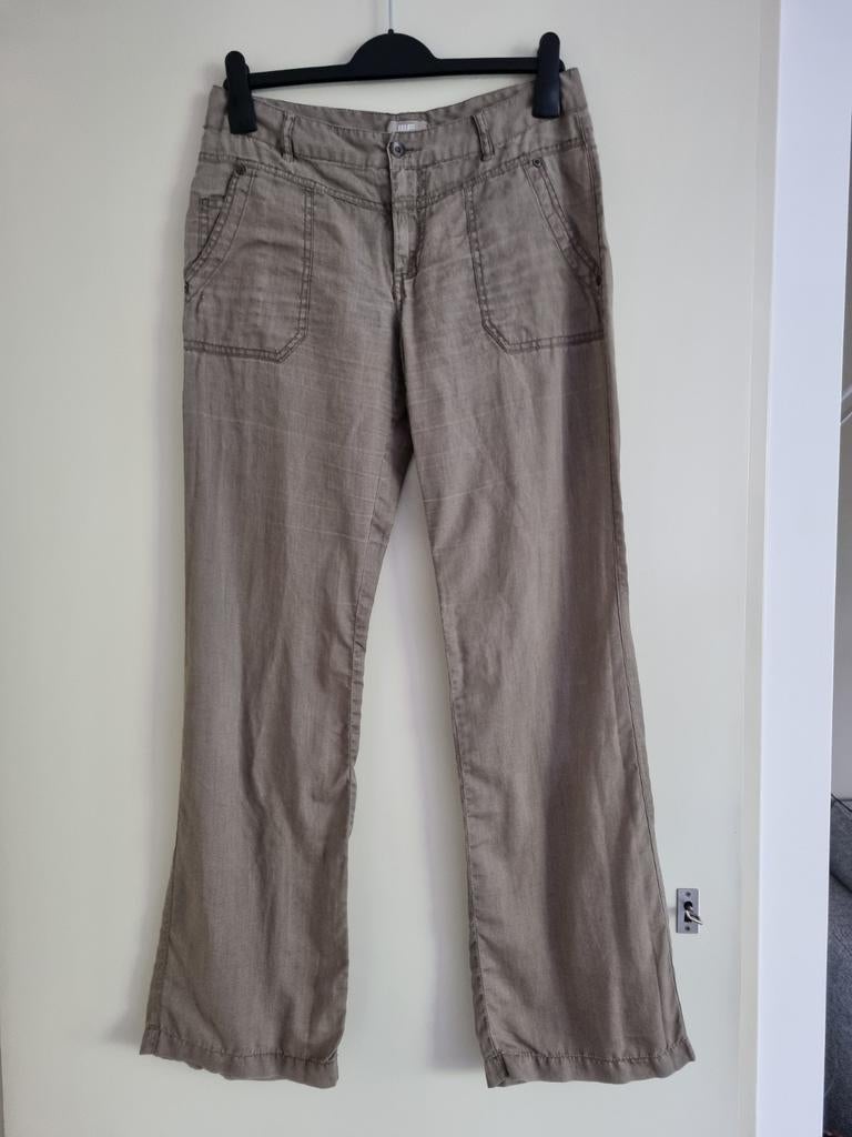 Broek dames -- maat S / 36 -- WE -- linnen / ramie, Bruin, WE, Ophalen of Verzenden, Maat 36 (S)