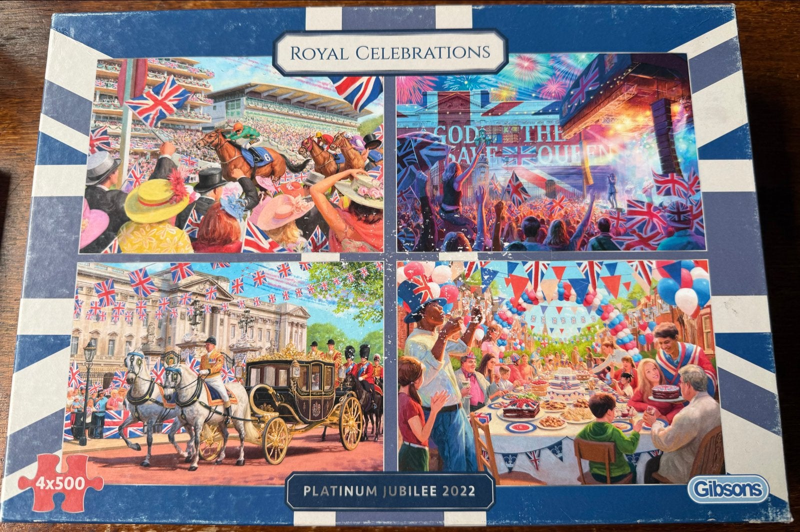 Gibsons Royal Celebrations Platinum Jubilee 2022 4x500 stukj, Ophalen of Verzenden, 500 t/m 1500 stukjes, Zo goed als nieuw
