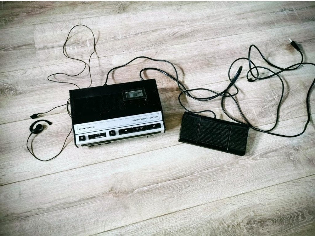 Grundig 2001 stenorette complete set/toebehoren, Ophalen of Verzenden