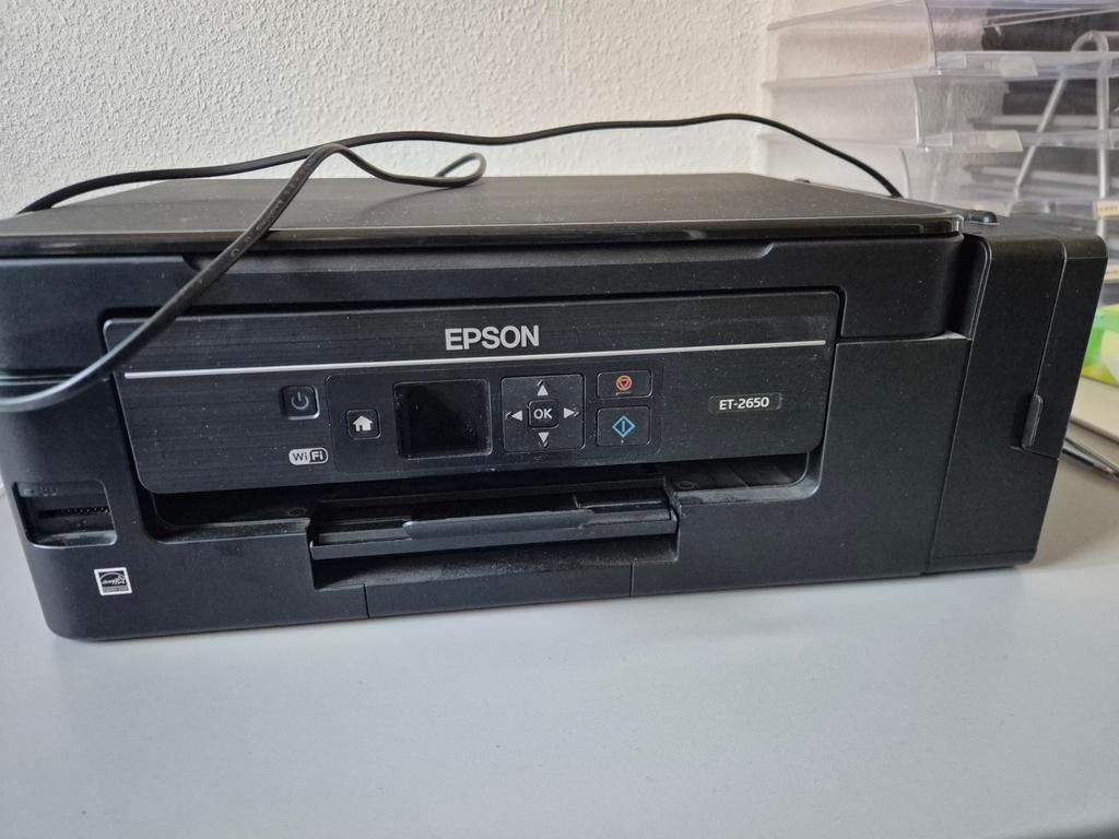 Zwarte Epson ET-2650 Printer, Computers en Software, Printers, Niet werkend, All-in-one, Inkjetprinter, Kleur printen, Kopieren