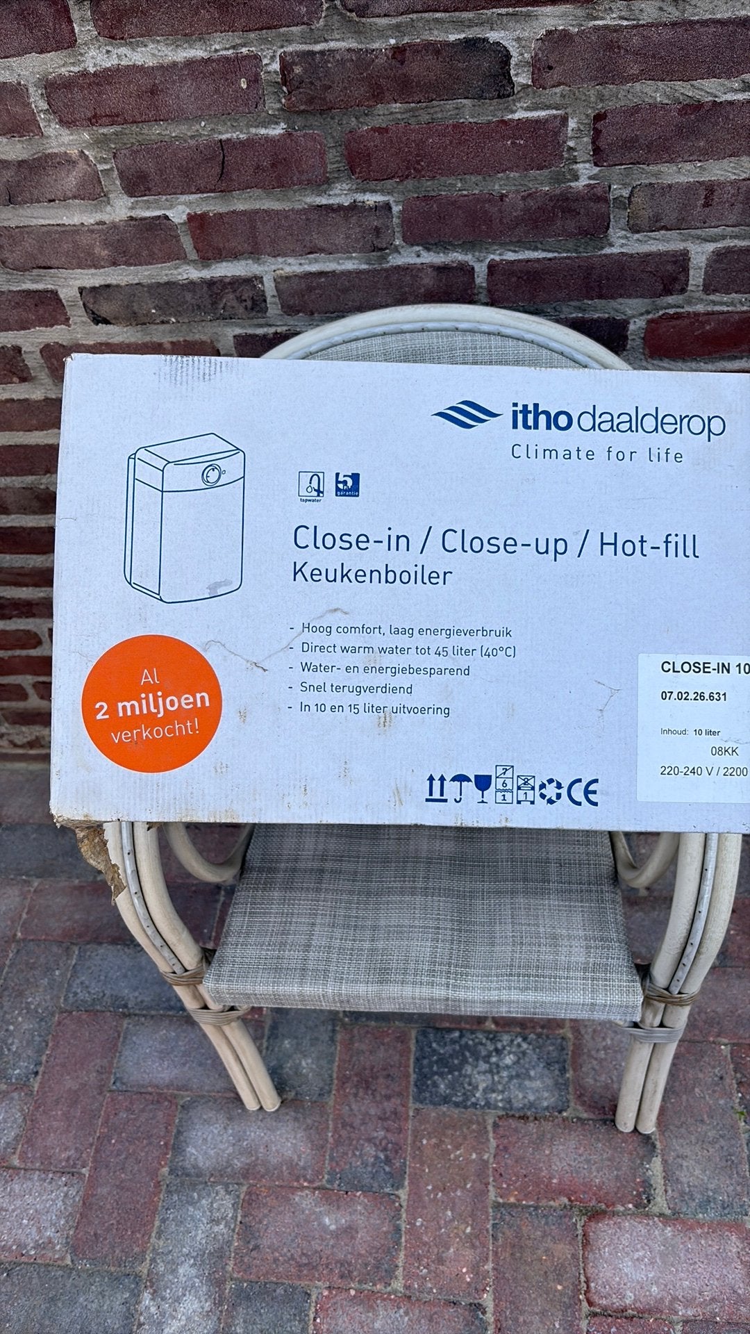 Te koop daalderop close in boiler 10L, Ophalen, Zo goed als nieuw, Schakelaar