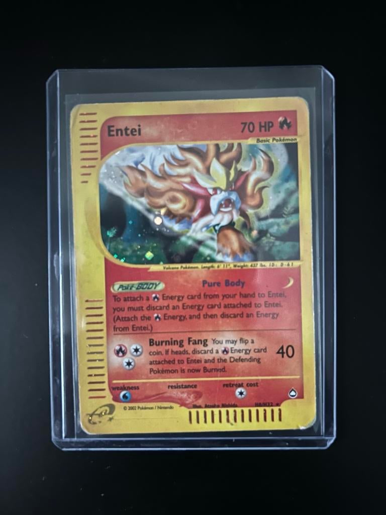 Entei | Aquapolis 2002 | Holo Rare | Good, Ophalen of Verzenden, Gebruikt, Losse kaart