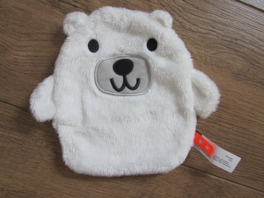 Hema wit zacht pluche beer knuffel - labeldoek (3x), Hema, Overige karakters, Beer, Ophalen of Verzenden