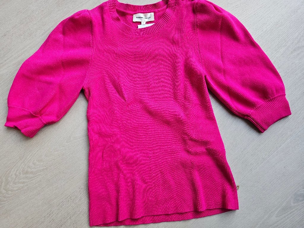 Fabienne Chapot top roze met pofmouwen (maat S), Ophalen of Verzenden, Zo goed als nieuw, Fabienne Chapot, Roze