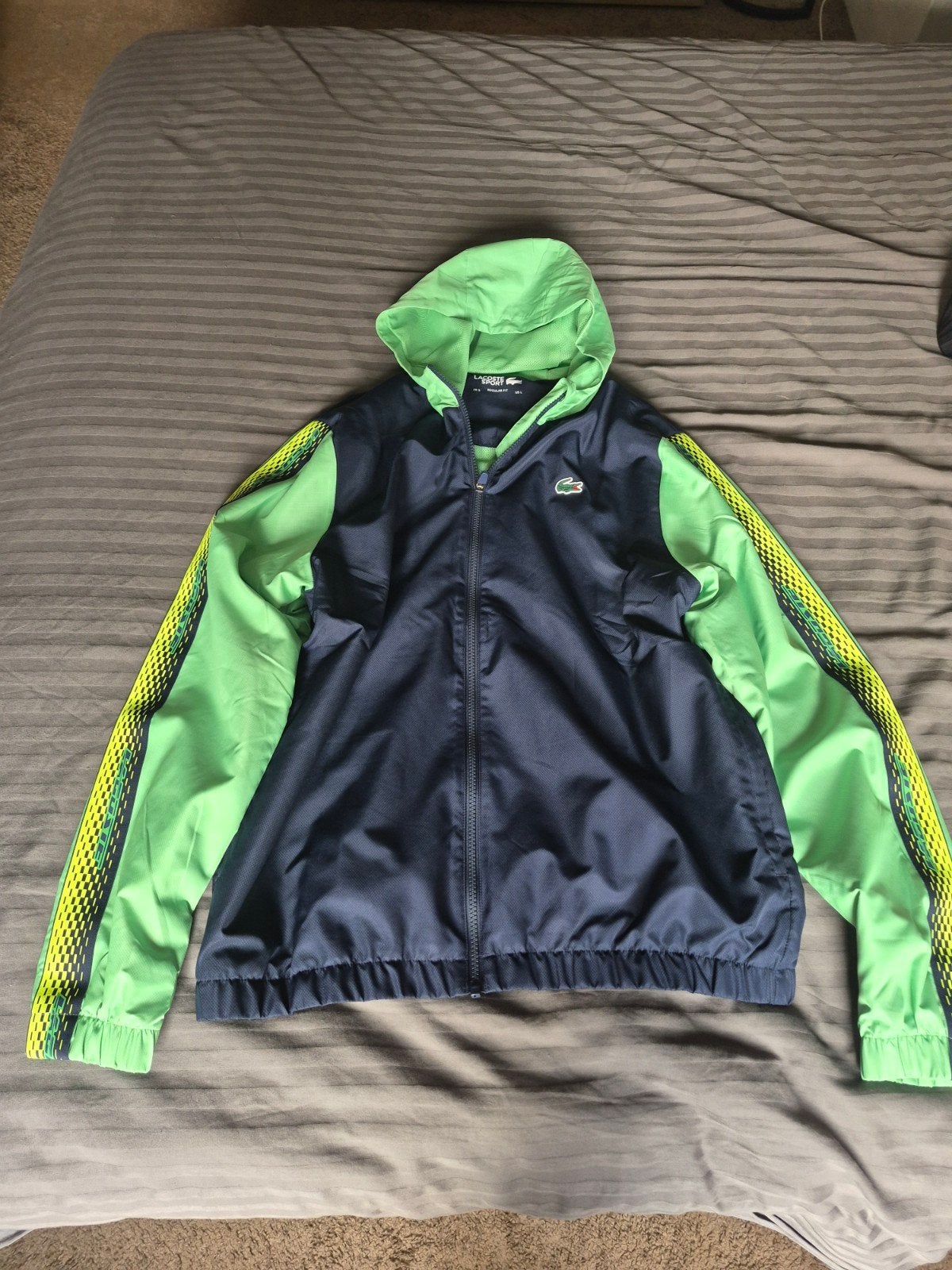 Lacoste Sport Jogging Jas Maat L, Maat 52/54 (L), Blauw, Lacoste, Ophalen of Verzenden
