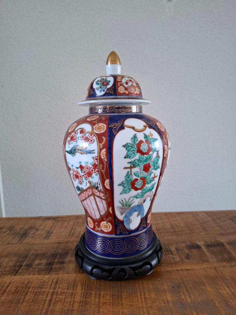 Chinese porceleinen vaas met 3 borden, Antiek en Kunst, Ophalen