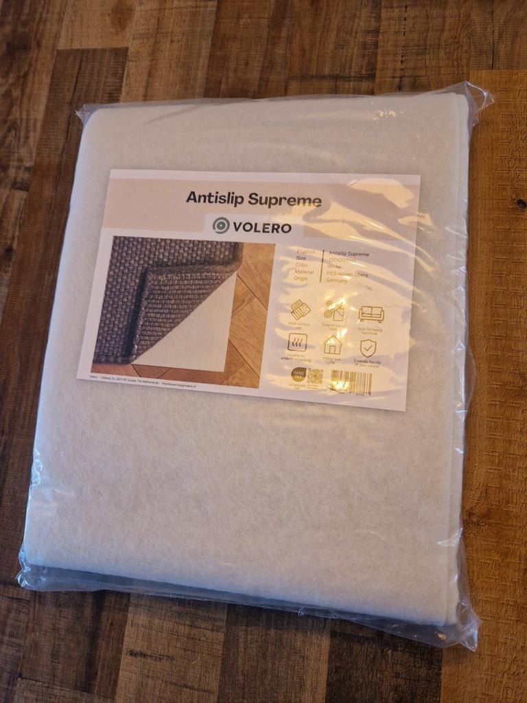 Antislip Ondertapijt Supreme Volero - Voorkom Glijden, Ophalen, 100 tot 150 cm, Wit, Nieuw