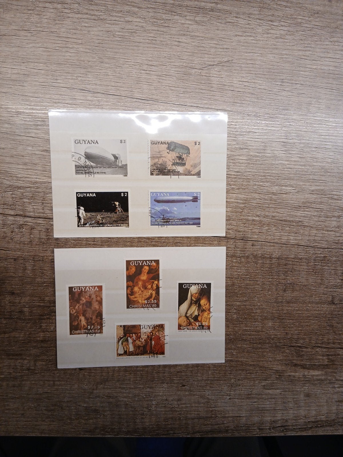 Postzegels Guyana: Luchtvaart & Kerstmis '89, Ophalen of Verzenden, Postfris