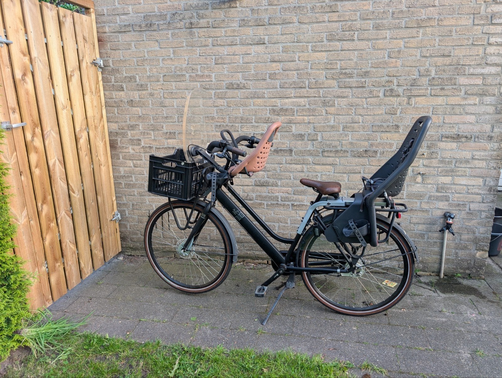 BSP La dolce vita moederfiets mamafiets Thule yepp zitjes, 2 zitjes, Gebruikt, Mandje, 50 tot 53 cm