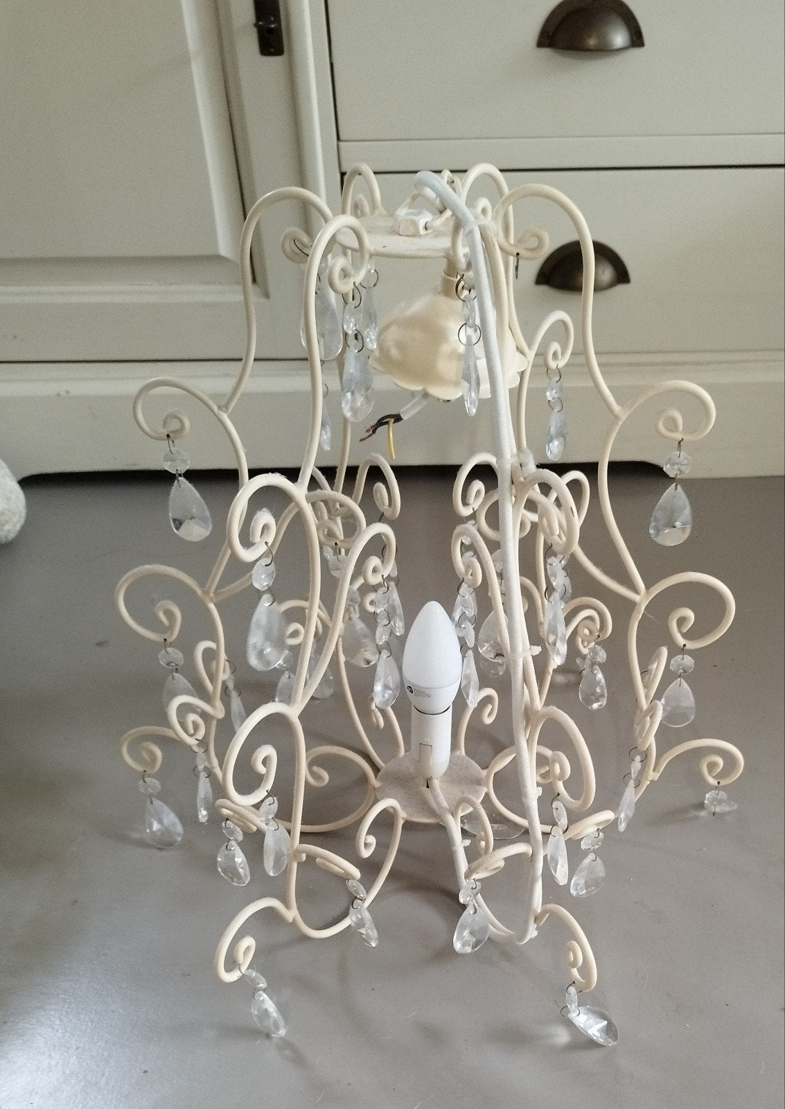 Riviera Maison kroonluchters (3st) roomwit €38/€18, Ophalen, Gebruikt, Glas