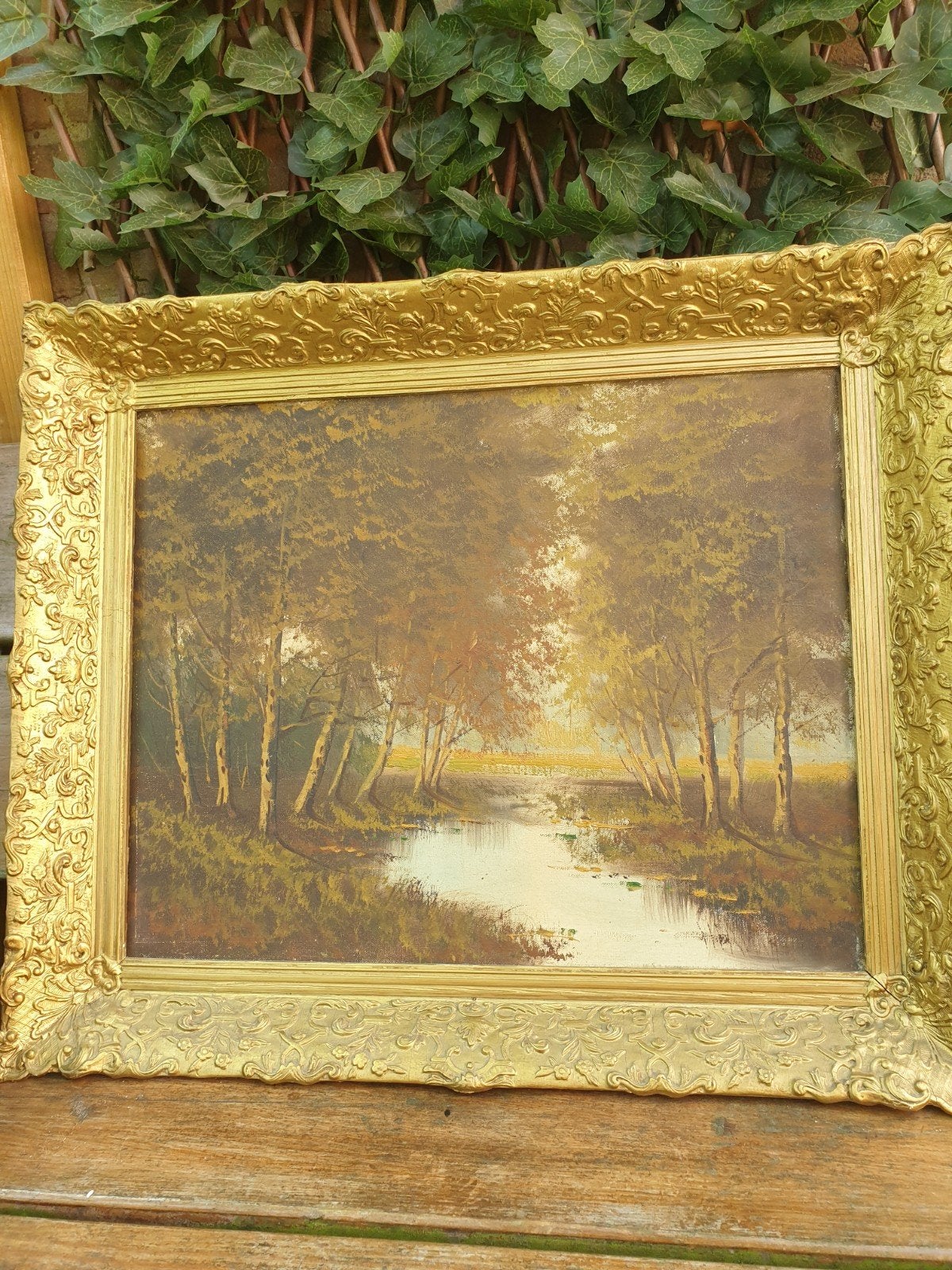 Mooi oud olieverf schilderij, Ophalen