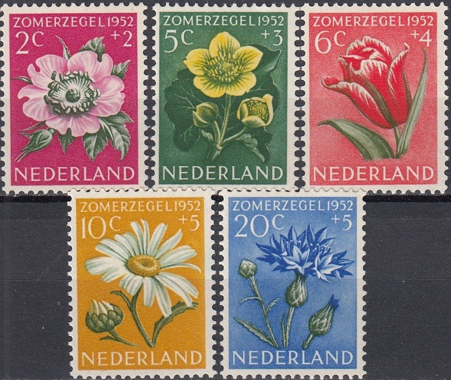 Nederland- 4.05.4- 1952- Zomerzegels- NVPH-583-587- P, Ophalen of Verzenden, Na 1940, Postfris