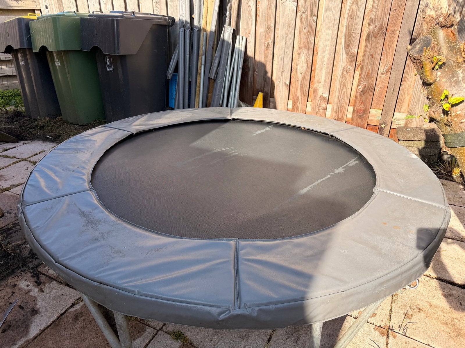 Avyna Pro-Line 06 grijs (200cm) trampoline + veiligheidsnet, Ophalen, Gebruikt