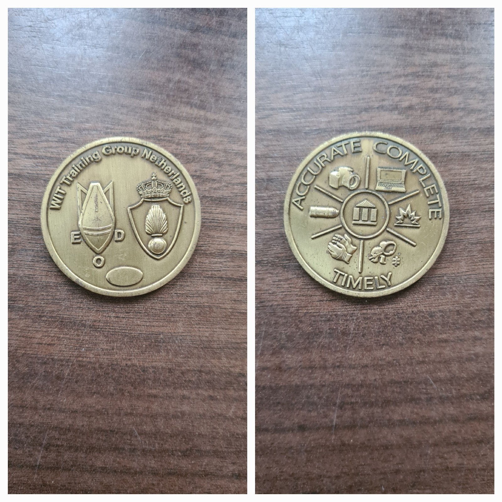 EODD.Kmar Challenge Coin - WIT Training Group Nederland, Ophalen of Verzenden