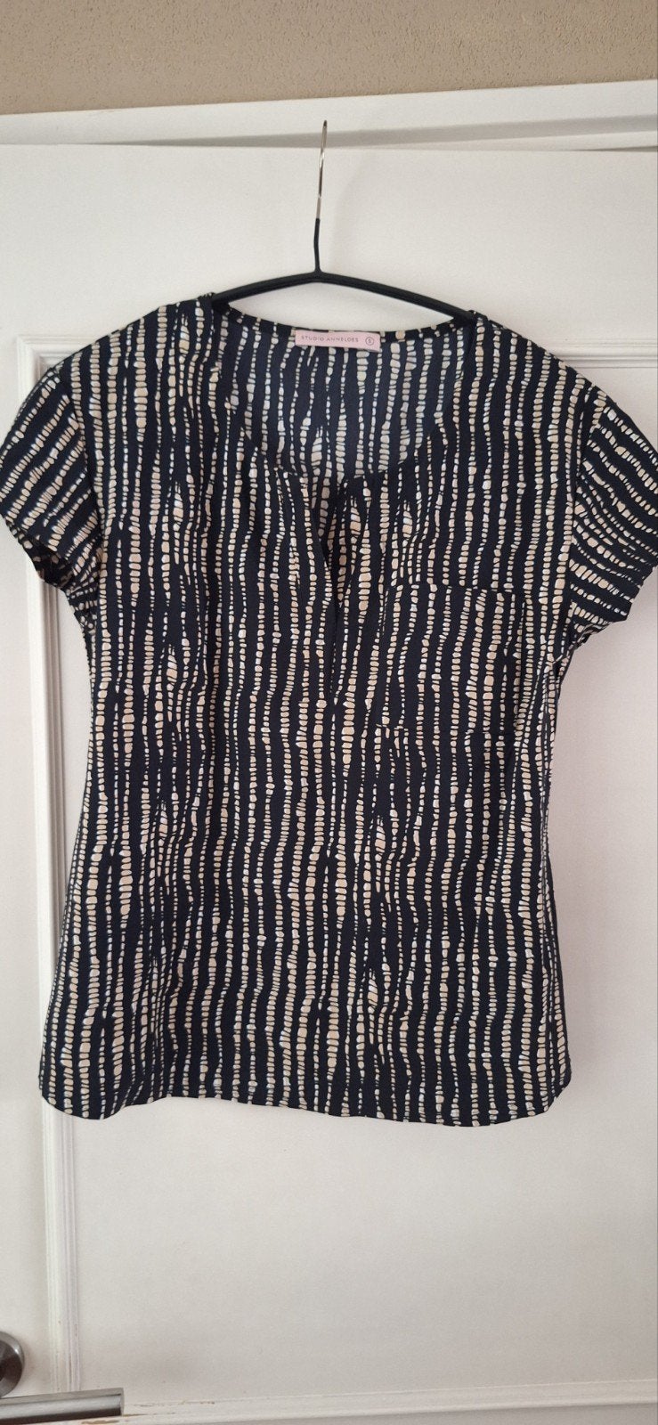 Shirt Studio Anneloes, zwart/ zand, S, als nieuw!, Verzenden, Zwart, Zo goed als nieuw, Lange mouw