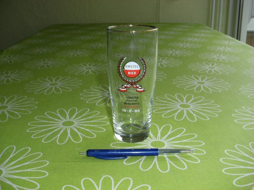 Amstel - opening Amstel Brouwerij 19-6-65 Helmond #, Ophalen of Verzenden, Zo goed als nieuw, Glas of Glazen, Amstel