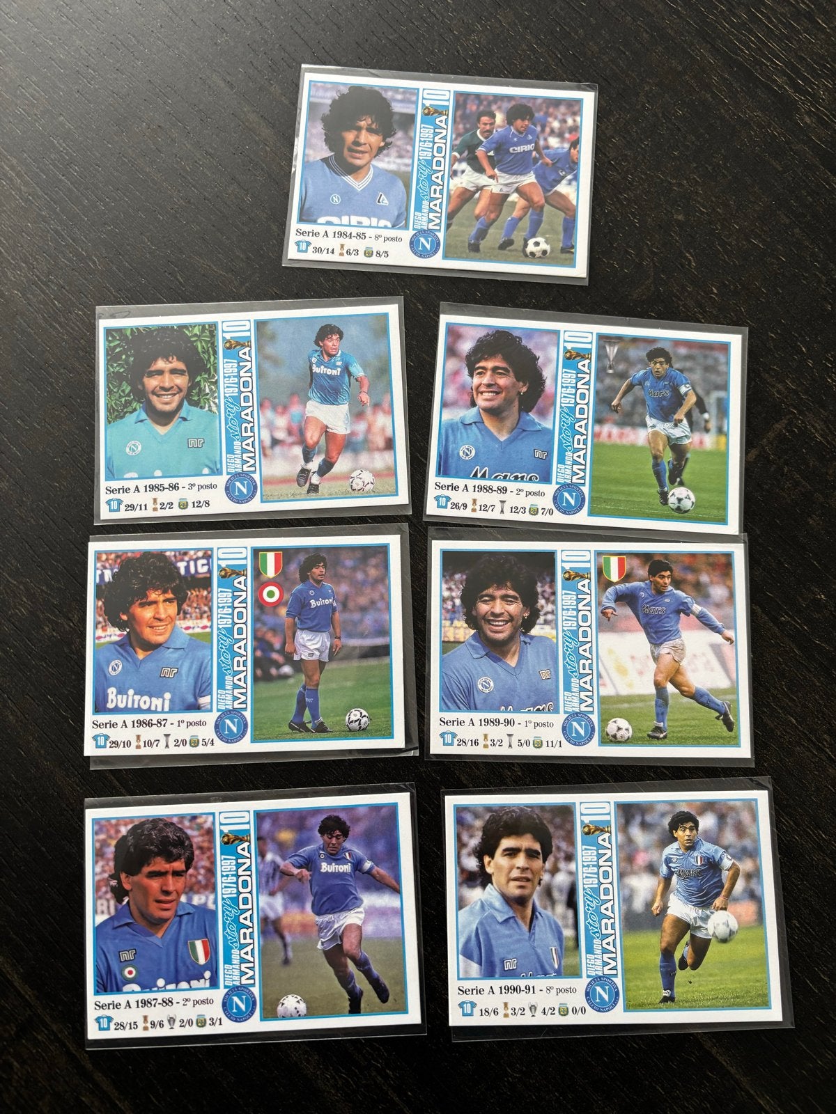 Diego Maradona SSC Napoli — Unieke 7-delige Kaarten Set!, Verzamelen, Ophalen of Verzenden, Nieuw, Sport