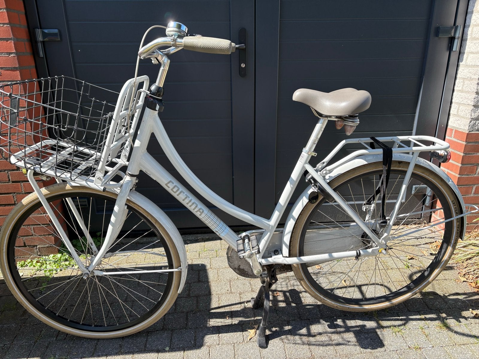 Cortina U4 D50 fiets met mand - gebruikt, Terugtraprem, Gebruikt, 50 tot 53 cm, Ophalen