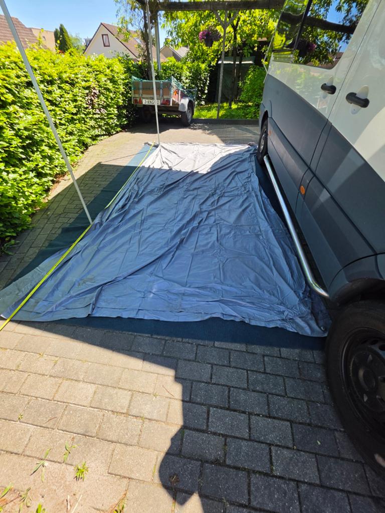Grondzeil met opblaasbare rand voor camper/caravan, Ophalen of Verzenden, Gebruikt