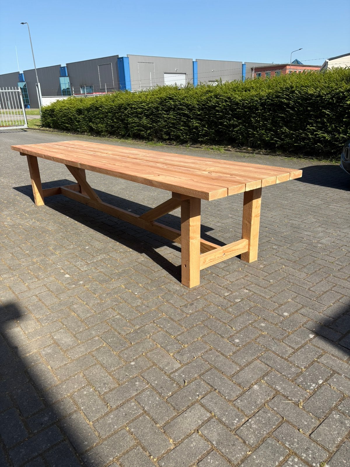 Robuuste douglas tuintafels | H-poten | Maatwerk |, Tuin en Terras, Tuintafels, Ophalen, Nieuw, Rechthoekig, Hout