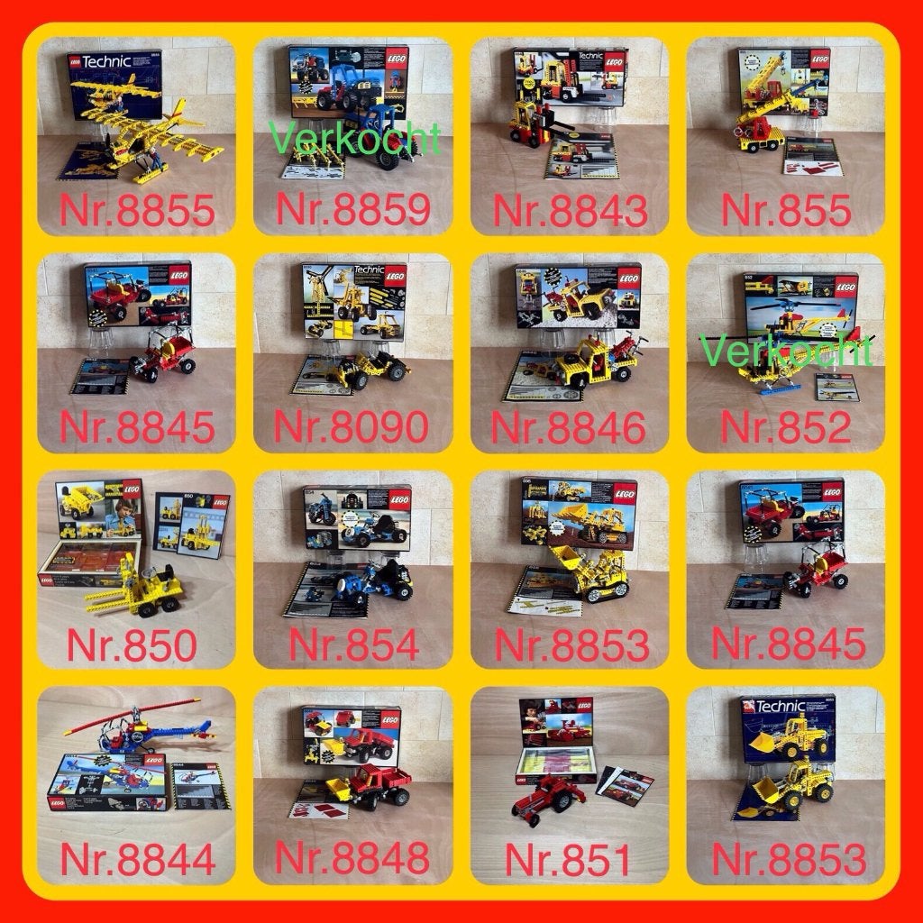 049. Vintage LEGO TECHNIC dozen 16 stuks prima staat, Kinderen en Baby's, Ophalen of Verzenden, Gebruikt