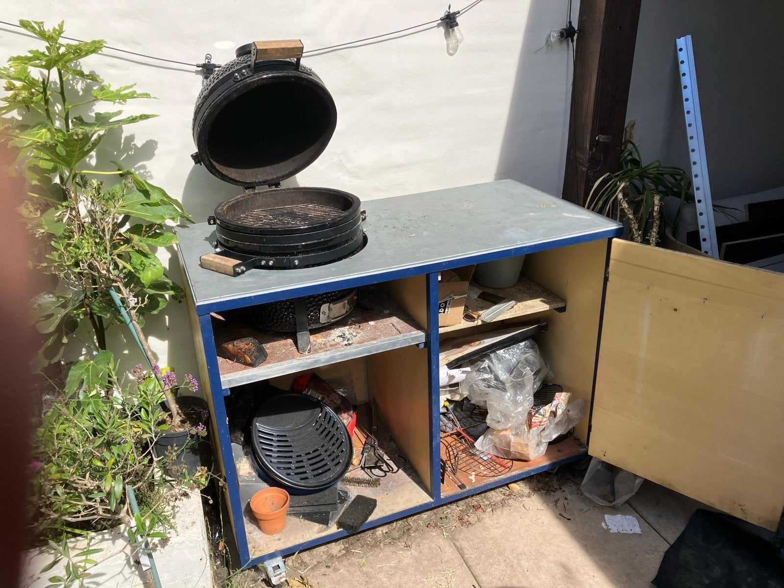 Kamado 15 inch met meubel - Patton, Ophalen, Gebruikt