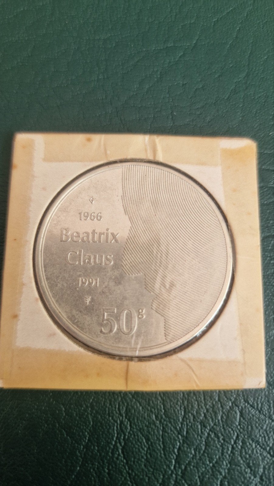 50 GULDEN ZILVER 1966-1991 BEATRIX CLAUS, Postzegels en Munten, Munten | Nederland, Ophalen of Verzenden, Koningin Beatrix, 50 gulden