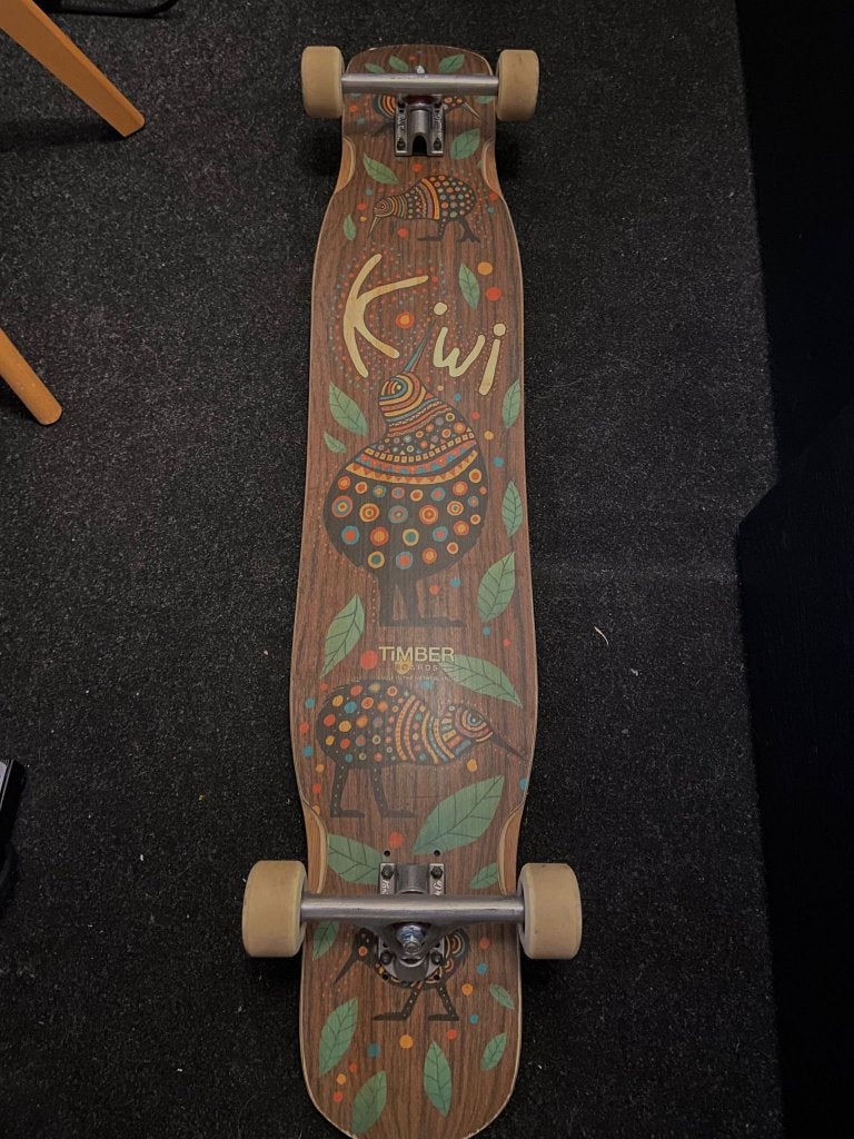 Timber Longboard Kiwi, Ophalen, Zo goed als nieuw, Skateboard, Longboard