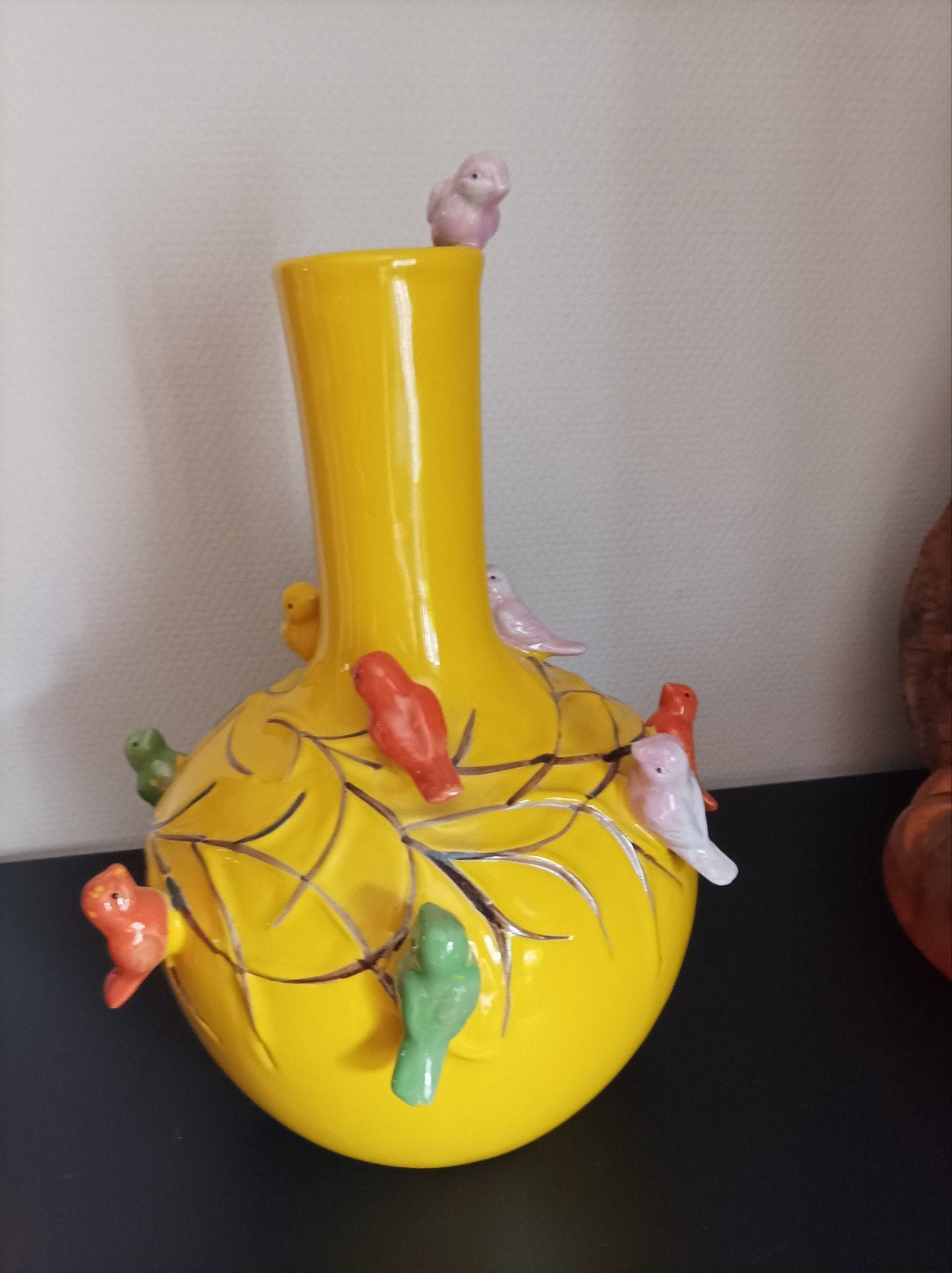 vrolijke vogeltjes vaas, Ophalen of Verzenden