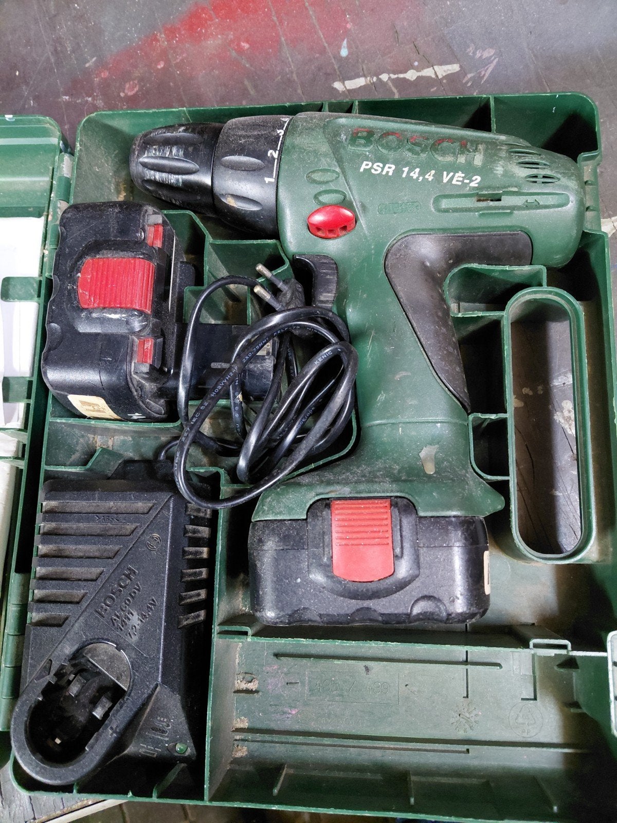 accu boormachine type bosch psr 14.4 ve-2., Doe-het-zelf en Verbouw, Ophalen of Verzenden, Gebruikt, Boormachine