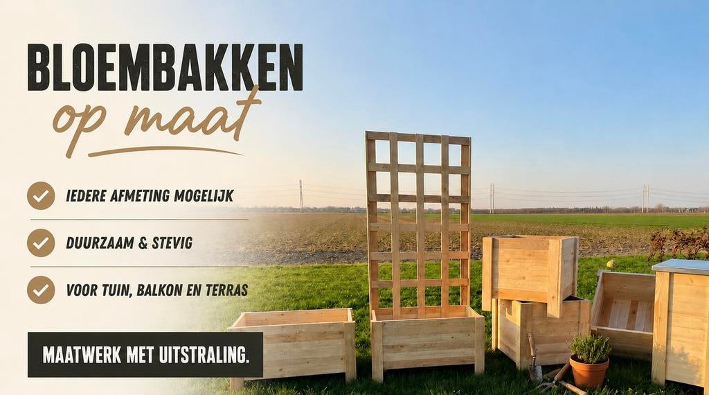 bloembakken op maat, Ophalen, Minder dan 30 cm, Vierkant, Nieuw