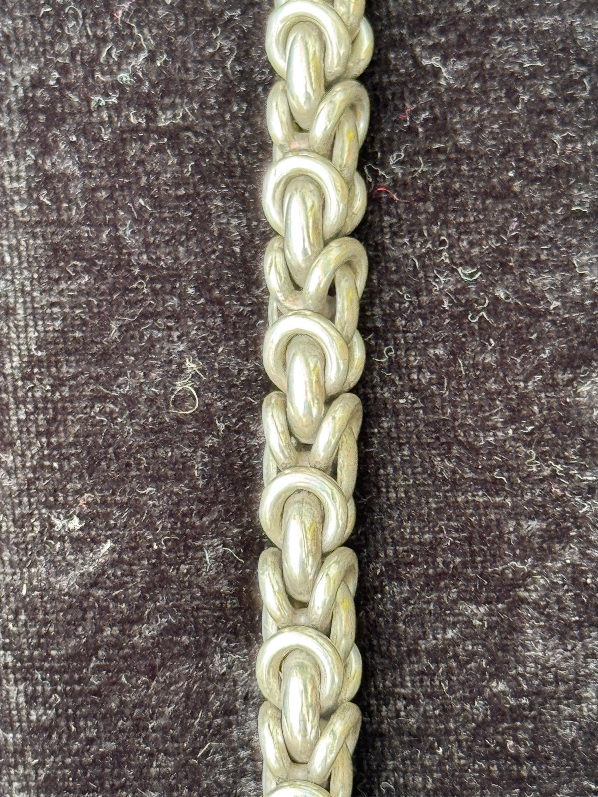Handgemaakte Zilveren Armband - Koningsschakel, Verzenden, Gebruikt, Zilver