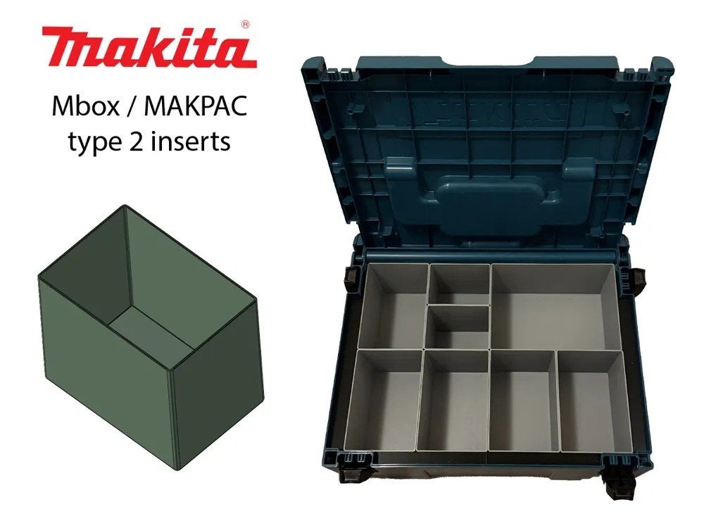 3D Geprinte Makita Mbox Bakken de Type 2, Ophalen of Verzenden