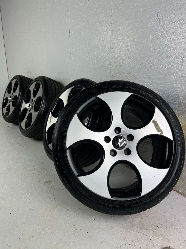 Originele Volkswagen Golf 6 Detroit velgen 18" 5x112 zomer, Niet ingevuld, 18 inch, Gebruikt, Banden en Velgen