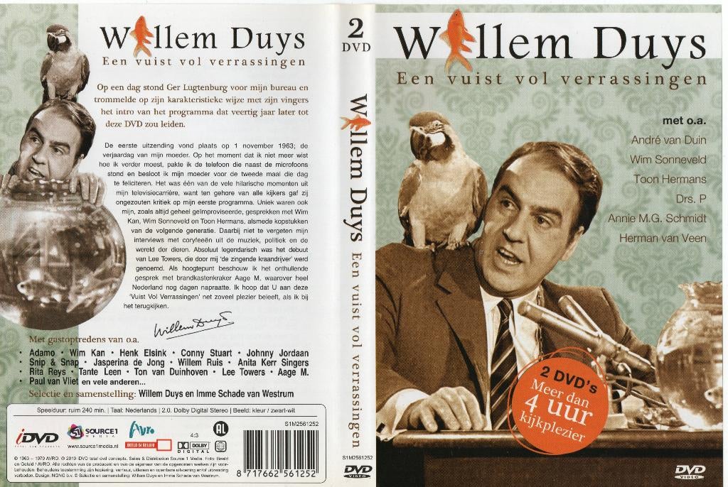 DVD's programma Willem Duys "Een vuist vol verrassingen", Alle leeftijden, Ophalen of Verzenden, Zo goed als nieuw, Overige genres