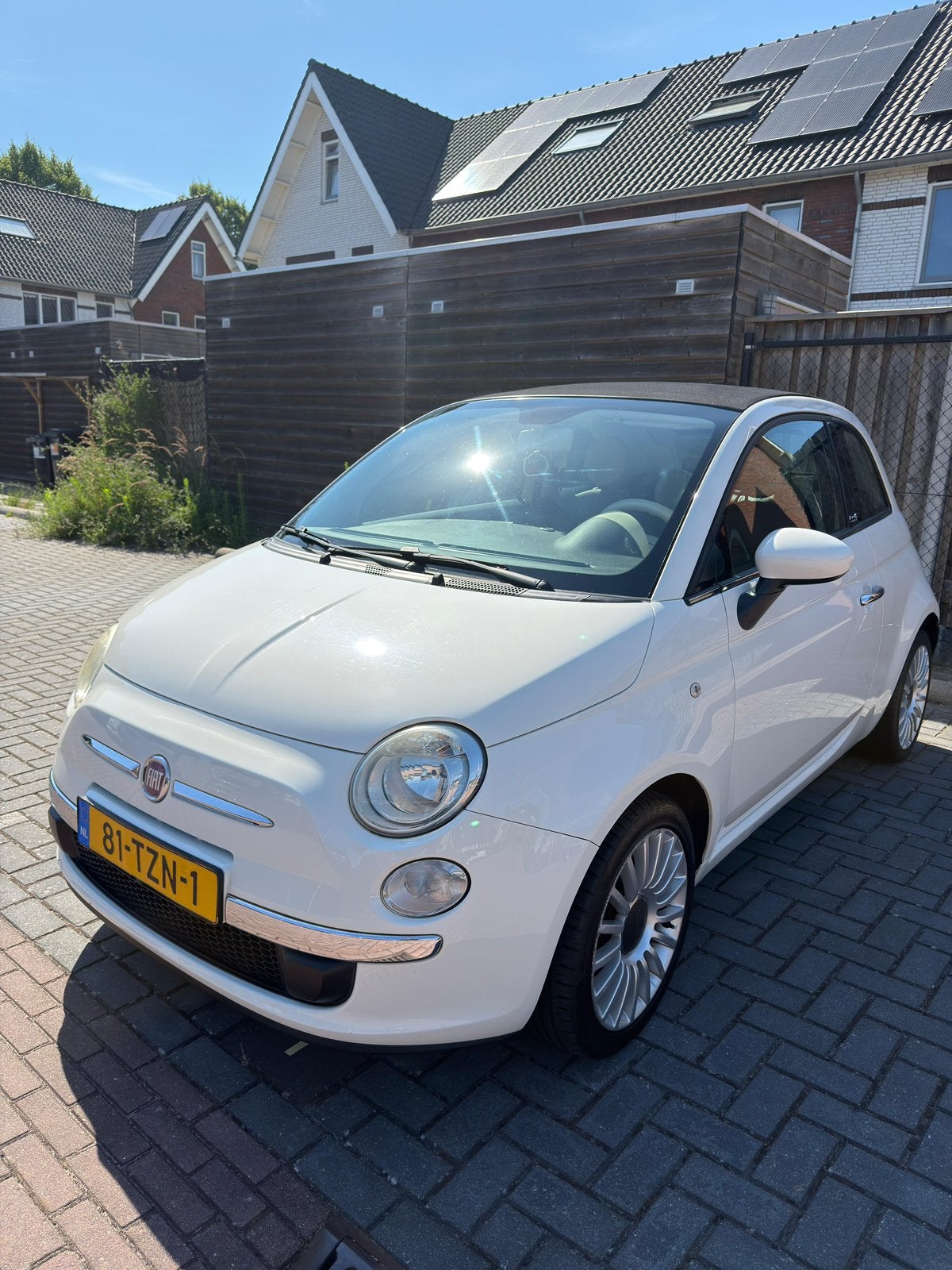 Fiat 500C Cabrio | 2012 | 111.576 km NAP | APK 01-2027, Auto's, 4 cilinders, Wit, Origineel Nederlands, Handgeschakeld