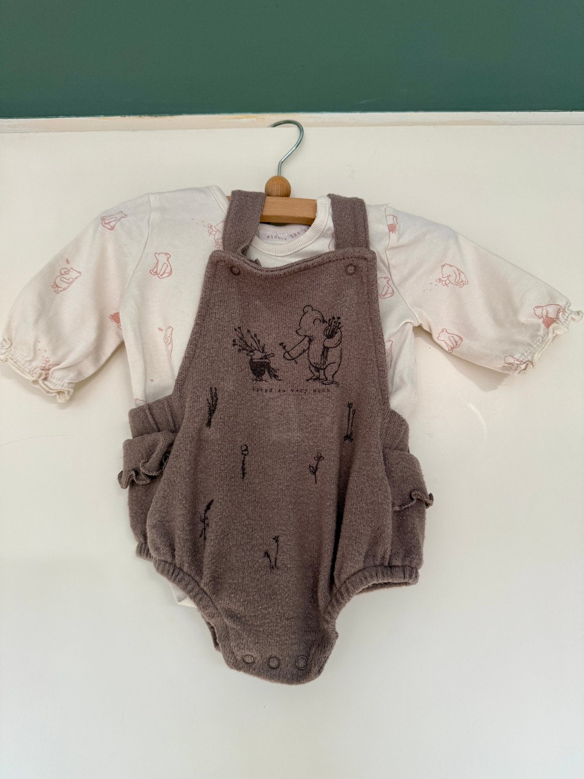 Winnie the Pooh salopette maat 56, Kinderen en Baby's, Babykleding | Maat 56, Ophalen of Verzenden, Zo goed als nieuw, Meisje