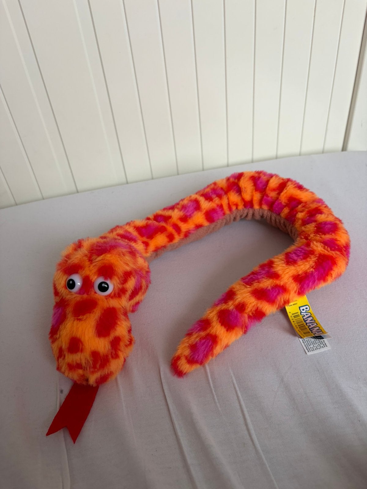 Oranje knuffel slang, Ophalen of Verzenden, Zo goed als nieuw, Knuffels