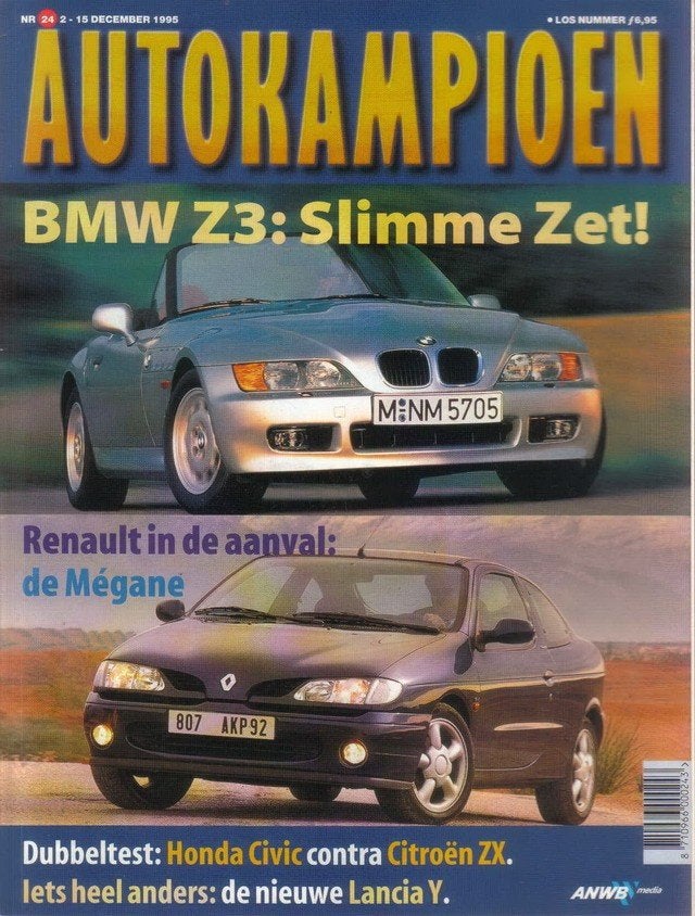 Autokampioen 24 1995 : BMW Z3 - Renault Megane - Kia Sephia, Ophalen of Verzenden, Gelezen, Algemeen