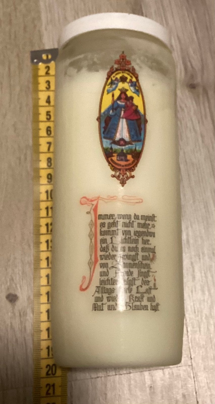 Religieuze kaars …mooi !!!, Antiek en Kunst, Antiek | Religie, Ophalen of Verzenden