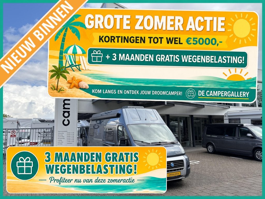 Knaus Boxstar Freeway 630 ME ENKELE BEDDEN 2.18M STAHOOGTE!, Caravans en Kamperen, Campers, Ringverwarming, Fiat, Koelkast, Tot en met 2