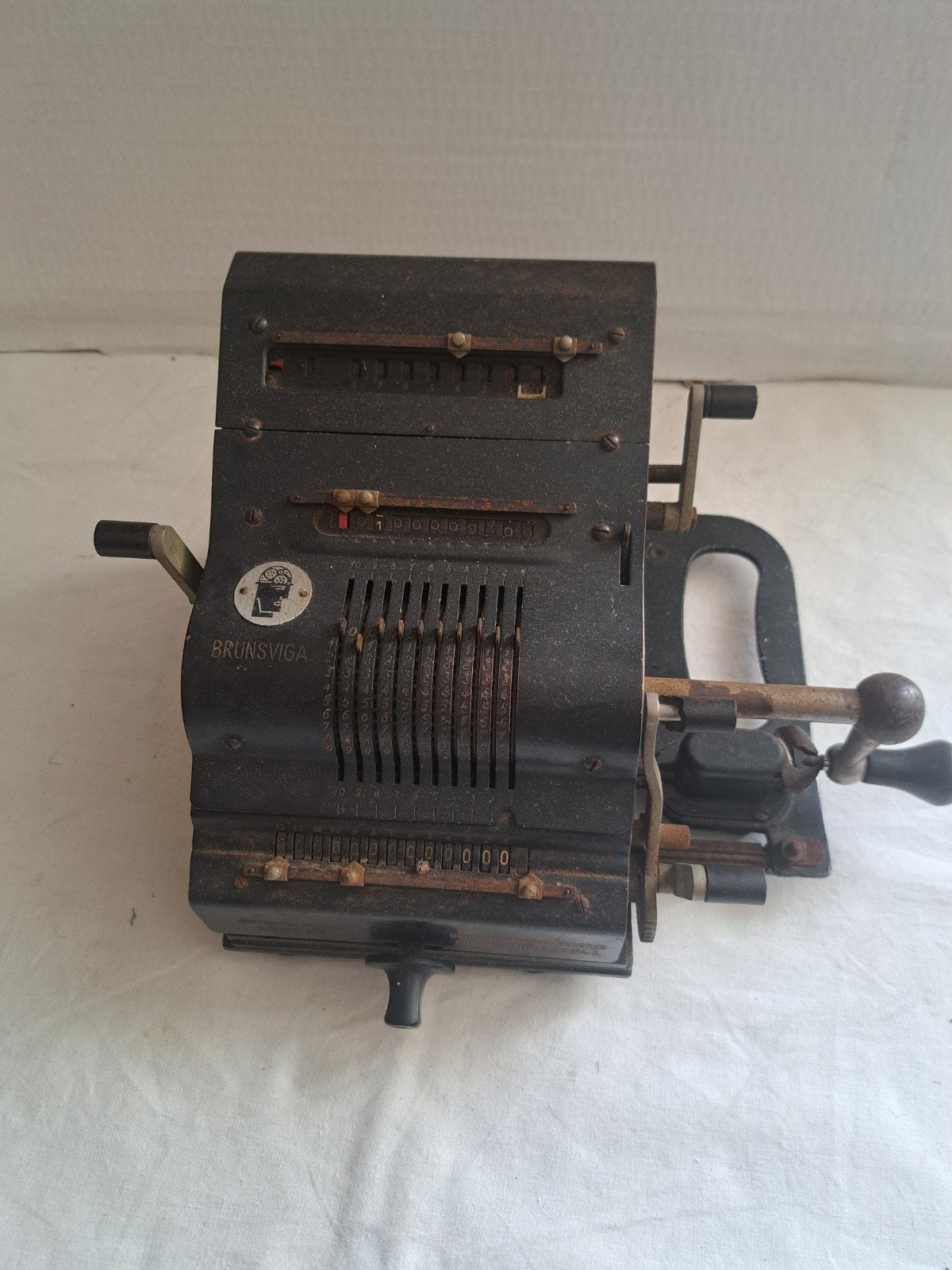 Antieke Brunsviga Rekenmachine - Decoratief Bureau-item, Ophalen of Verzenden