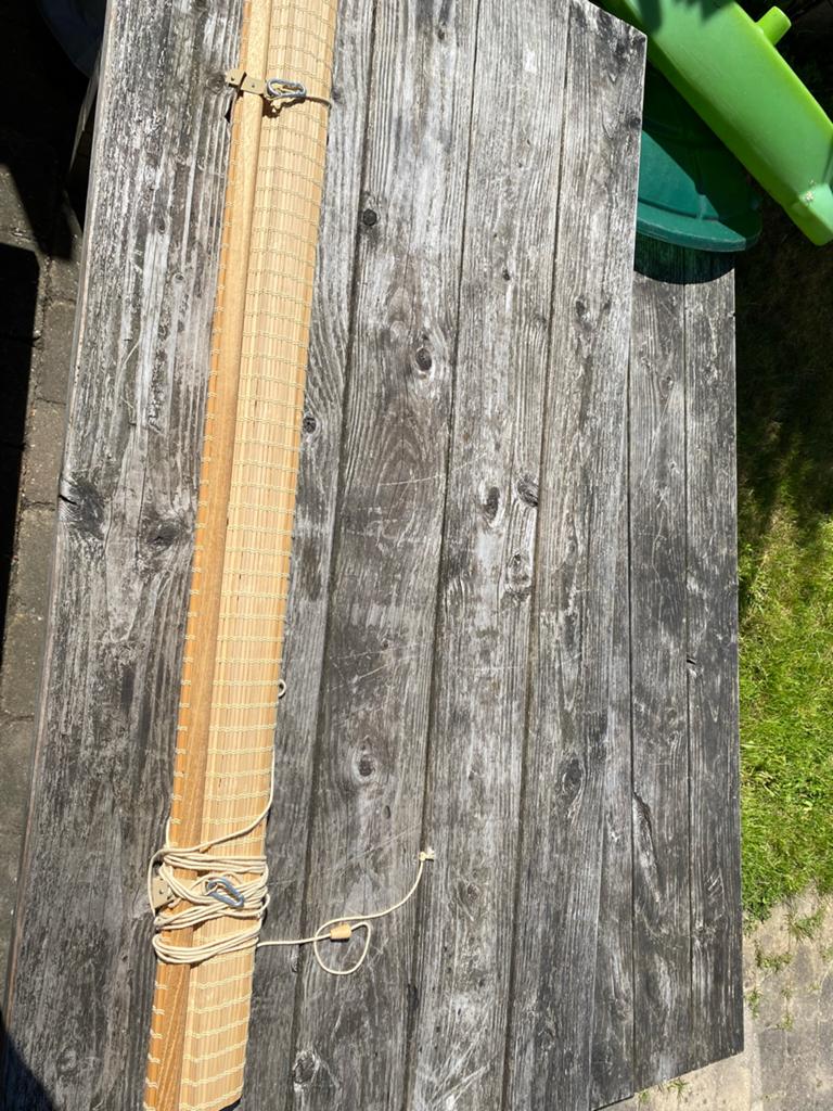 Bamboe rolgordijn - Natuurlijke raamdecoratie, Gebruikt, Beige, 150 tot 200 cm, 50 tot 100 cm