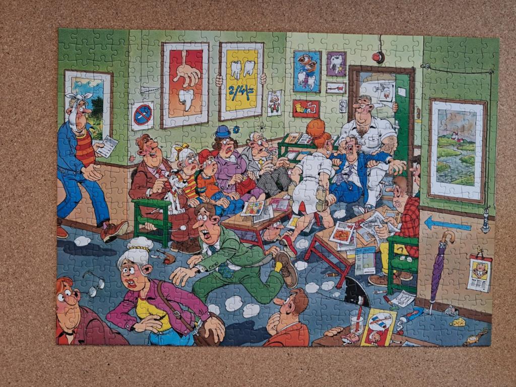 Jan van Haasteren puzzel At the dentist 500, Ophalen of Verzenden, 500 t/m 1500 stukjes, Gebruikt, Legpuzzel
