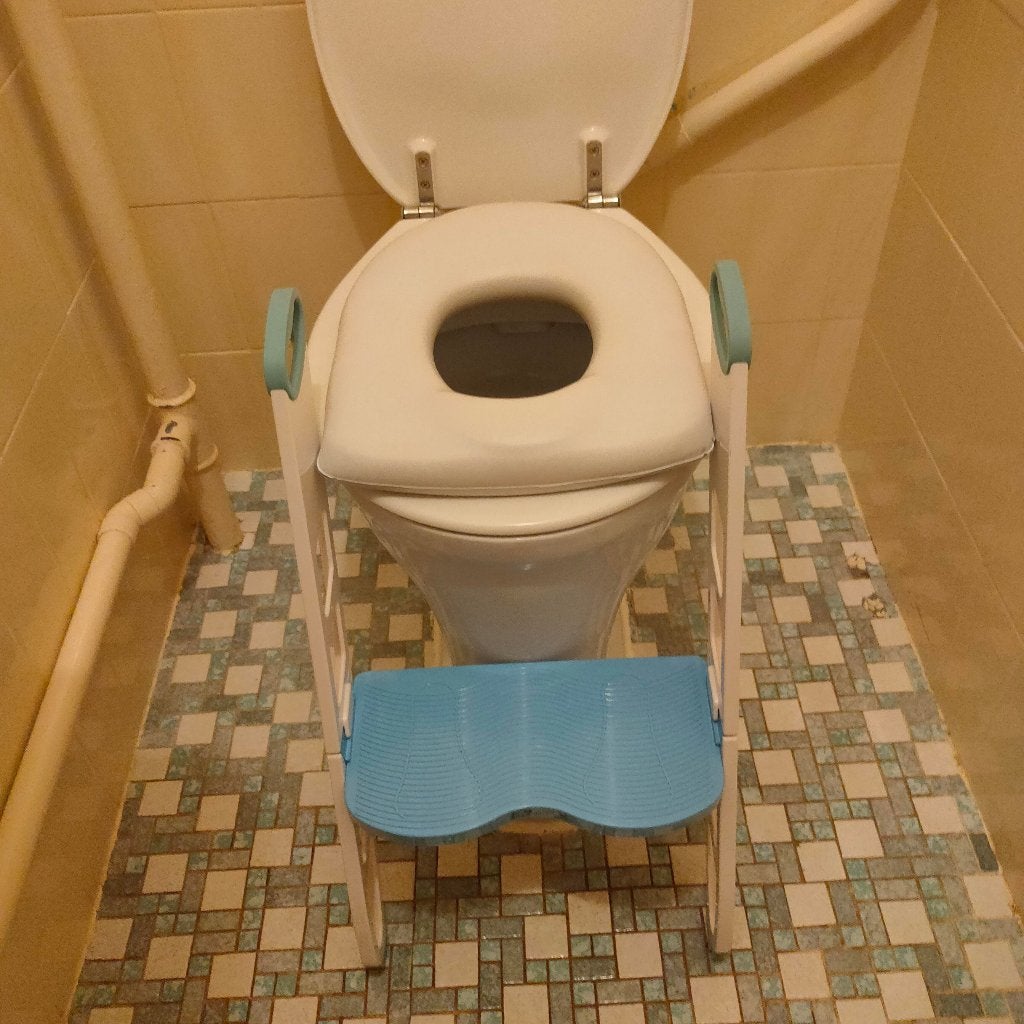 Toiletbril voor kinderen met opstapje, Ophalen, Zo goed als nieuw