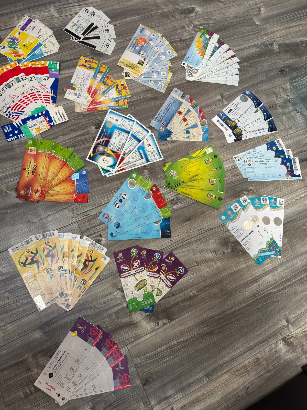 Voetbaltickets 79 stuks van eindtoernooien, Verzamelen, Ophalen of Verzenden, Gebruikt