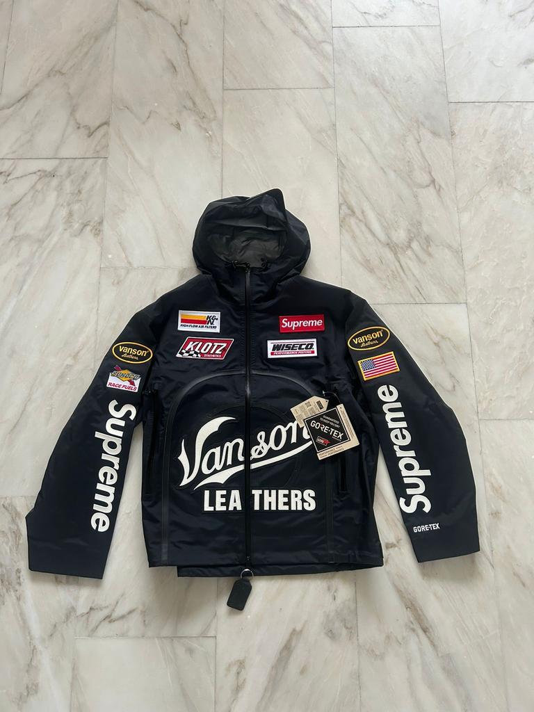 Vanson Leather Gore-Tex x Supreme Jacket - Nieuw, Kleding | Heren, Jassen | Zomer, Nieuw, Maat 52/54 (L), Zwart, Ophalen of Verzenden