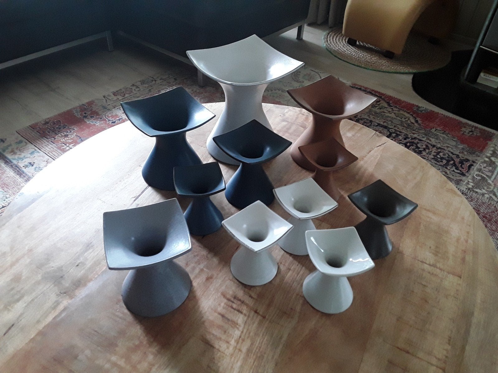 Cor Unum kunstaardewerk vaasjes.Zweitse Landheer.div. maten., Meerkleurig, Object, Handgemaakt, Ophalen of Verzenden